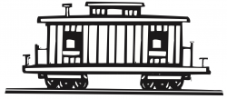 Caboose Clipart Black And White - Kind Of Letters