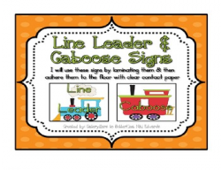 Line Leader & Caboose w/ Train Clip Art-- Use as Floor Tiles or ...