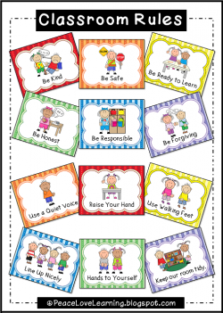 Adorable Classroom Rules Posters with pictures that really ...