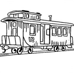 Caboose Coloring Pages Printable – Color Bros