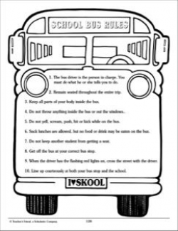 School Bus Rules! … | School bus ideas & rules | School bus ...