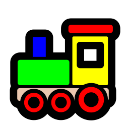OnlineLabels Clip Art - Toy Train Icon