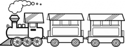 Train with two carriages coloring page | Free Printable Coloring Pages