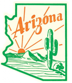 Arizona-Map-Cactus-Desert-Vintage-1950s-Style-Travel-Decal-Sticker ...