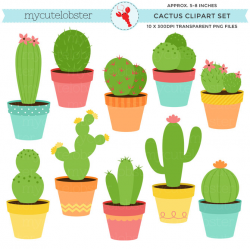 Cactus Clipart Set clip art set of cactus cacti cactuses