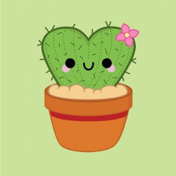 Heart Cactus © pincinc 2014 - I love drawing these! #kawaii #cute ...