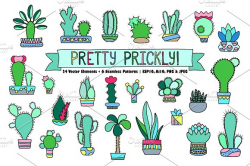 Cactus & Succulents Vector Clipart ~ Illustrations ~ Creative Market