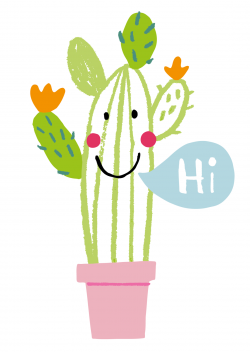 Illustration - Anja Boretzki, hi, cati, cactus, plant, fun, drawing ...