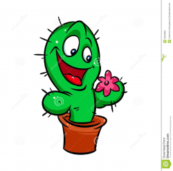 free cactus cartoon | Funny Cactus Flower Cartoon Royalty Free Stock ...