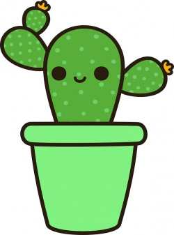 Cute cactus in green pot' Sticker by peppermintpopuk | Cacti
