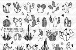 Llama and Cactus Clipart ~ Illustrations ~ Creative Market