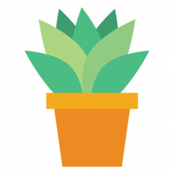 Flowerpot with cactus clipart - Transparent PNG & SVG vector