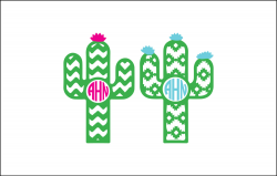 Cactus monogram digital download, unique svg, dxf, eps, ai, png ...