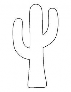 Cactus pattern. Use the printable outline for crafts, creating ...