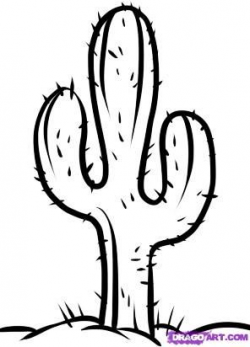 cactus template | how to draw a saguaro cactus step 4 | Templates ...