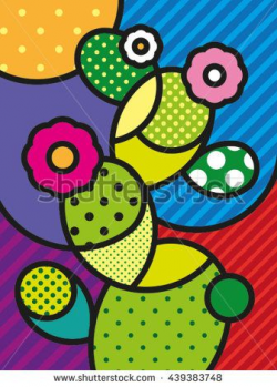 Pop Art Modern Vector Illustration Cactus for your design | romero ...