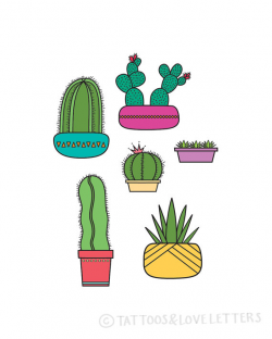 Succulents & Cactus Print | Art Print | Pop Shop America