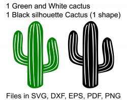 Cactus Silhouette at GetDrawings.com | Free for personal use Cactus ...