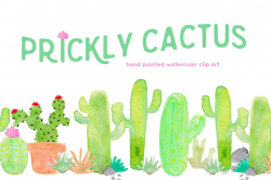 Cactus Watercolor Clip Art ~ Illustrations ~ Creative Market