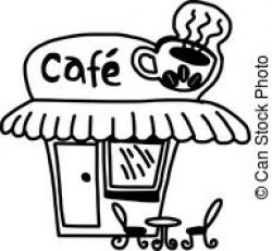 28+ Collection of Coffee Shop Clipart Black And White | High quality ...