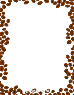 Printable coffee beans border. Use the border in Microsoft Word or ...