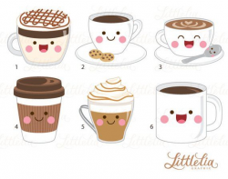 coffee kawaii clipart - coffee clipart - 17016 | Products in ...