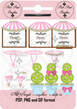 Boutique Cafe Clipart : Clipart, Graphics, Digital Scrapbooking ...