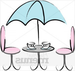 Patio Umbrella Side Table » Charming Light French Cafe Table Clipart ...