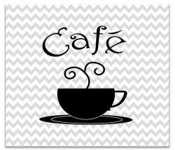 Cafe with Cup Word Art Print Wall Art – WallLillies