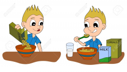 Kids clipart eat breakfast collection