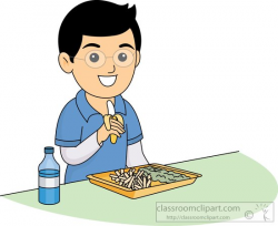 School Clipart - male-student-eating-lunch-in-school-cafeteria ...