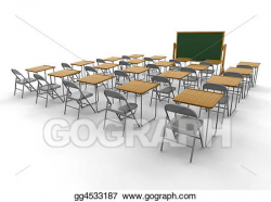 Stock Illustration - Empty classroom. Clipart gg4533187 - GoGraph
