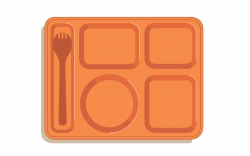 Empty Lunch Tray Clipart - Letters