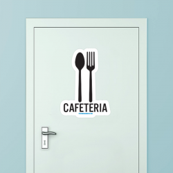 Cafeteria Custom Door Graphic | Sticker Genius