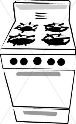Cafeteria Kitchen Stove | Church Food Clipart