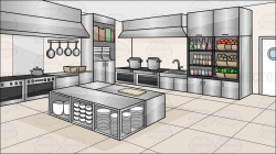 Restaurant clipart restaurant kitchen pencil and in color ...