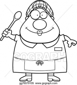 Vector Stock - Happy cartoon lunch lady. Stock Clip Art gg76579105 ...