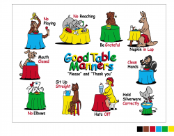 The Good Table Manners Placemat for teaching 3-9 year olds from Self ...
