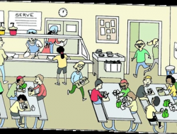 Cartoon School Cafeteria Clip Art | Cafeteria | Science ...