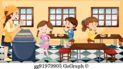 School Cafeteria Clip Art - Royalty Free - GoGraph