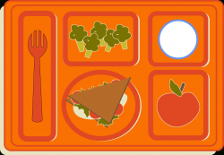 School Lunch Tray Clipart - Letters