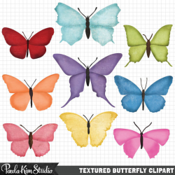 Butterfly Clipart for Digital Scrapbook Embellishment Instant