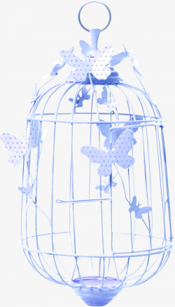 Blue Bird Cage Butterfly Decorative Pattern, Blue, Birdcage, Cages ...