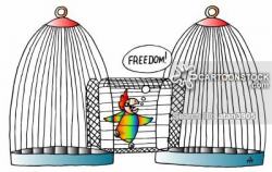 Caged Bird Cartoons and Comics - funny pictures from CartoonStock