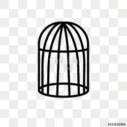 Cage vector icon isolated on transparent background, Cage ...