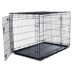 Amazon.com : PETMAKER Small 2 Door Foldable Dog Crate Cage, 24 x 19 ...