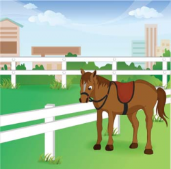 Horse In Stable Clipart - Clip Art Library