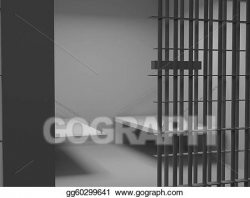 Drawing - Old prison. Clipart Drawing gg60299641 - GoGraph