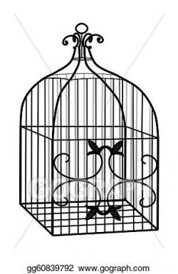 Stock Illustrations - 3d bird cage in black. Stock Clipart ...