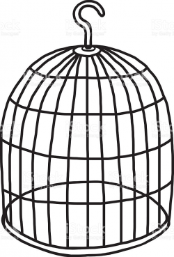 Drawn birdcage black and white - Pencil and in color drawn birdcage ...